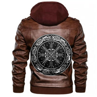 Viking Shield Helm Of Awe Leather Jacket RLT12 - Wonder Print Shop