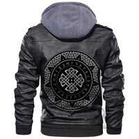 Viking Shield Runes Leather Jacket RLT12 - Wonder Print Shop