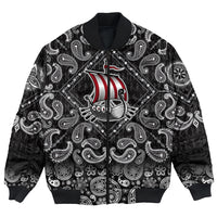 Viking Bomber Jacket Ship Of Viking with Bandana Paisley Style RLT12 - Wonder Print Shop