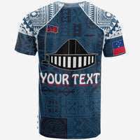Custom F.A.S.T Samoa Mix Tapa Pattern Simple Style T Shirt - Wonder Print Shop