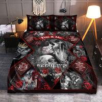 Skull Couple You And Me We Got This I Love You Bedding Set - Wonder Print Shop