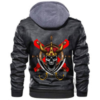 Viking Skull Sword Leather Jacket RLT12 - Wonder Print Shop