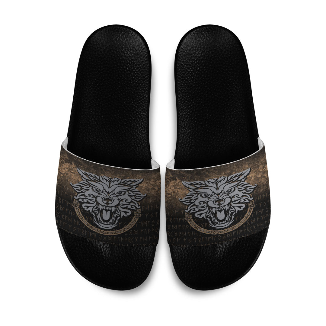 wonder-print-slide-sandals-norse-pagan-viking-wolf-slide-sandals