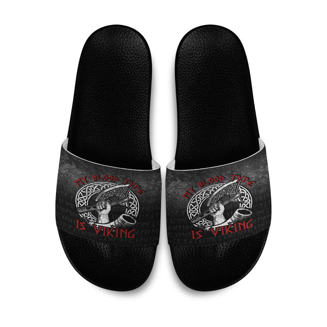wonder-print-slide-sandals-norse-mythology-horn-axe-warrior-my-blood-type-is-viking-slide-sandals