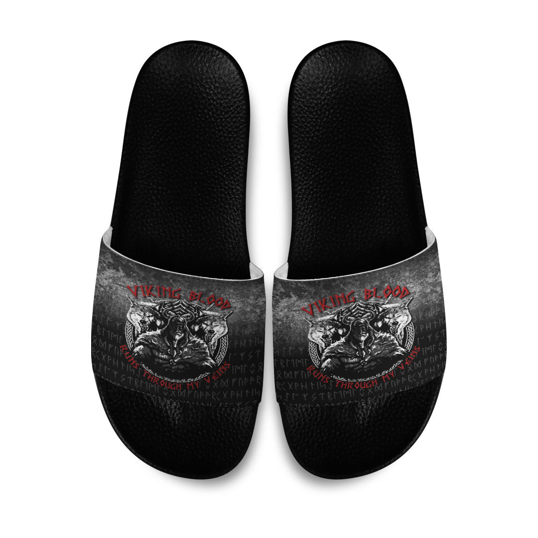 wonder-print-slide-sandals-odin-geri-and-freki-wolfs-viking-blood-runs-through-my-veins-slide-sandals