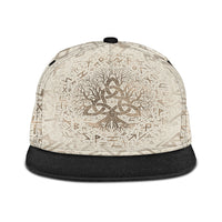 viking-snapback-hat-tree-of-life-with-triquetra-and-futhark-pastel-gold-snapback-hat