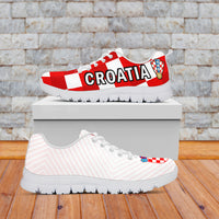 Croatia Football Sneakers Hrvatska Checkerboard Word Cup 2022 - Wonder Print Shop