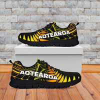 Aotearoa Fern Sneakers New Zealand Hei Tiki Gold Style LT13 - Wonder Print Shop