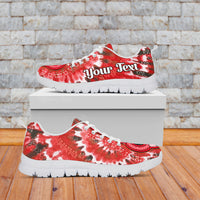 (Custom Personalised) Africa Tie Dye Sneakers Red Fashion LT13 - Wonder Print Shop
