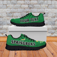 (Custom Personalised) South Africa Rugby Sneakers Bokke Springbok With African Pattern Stronger Together - Wonder Print Shop