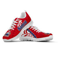 Samoa Sneakers Samoan Coat Of Arms With Coconut Red Style - Wonder Print Shop