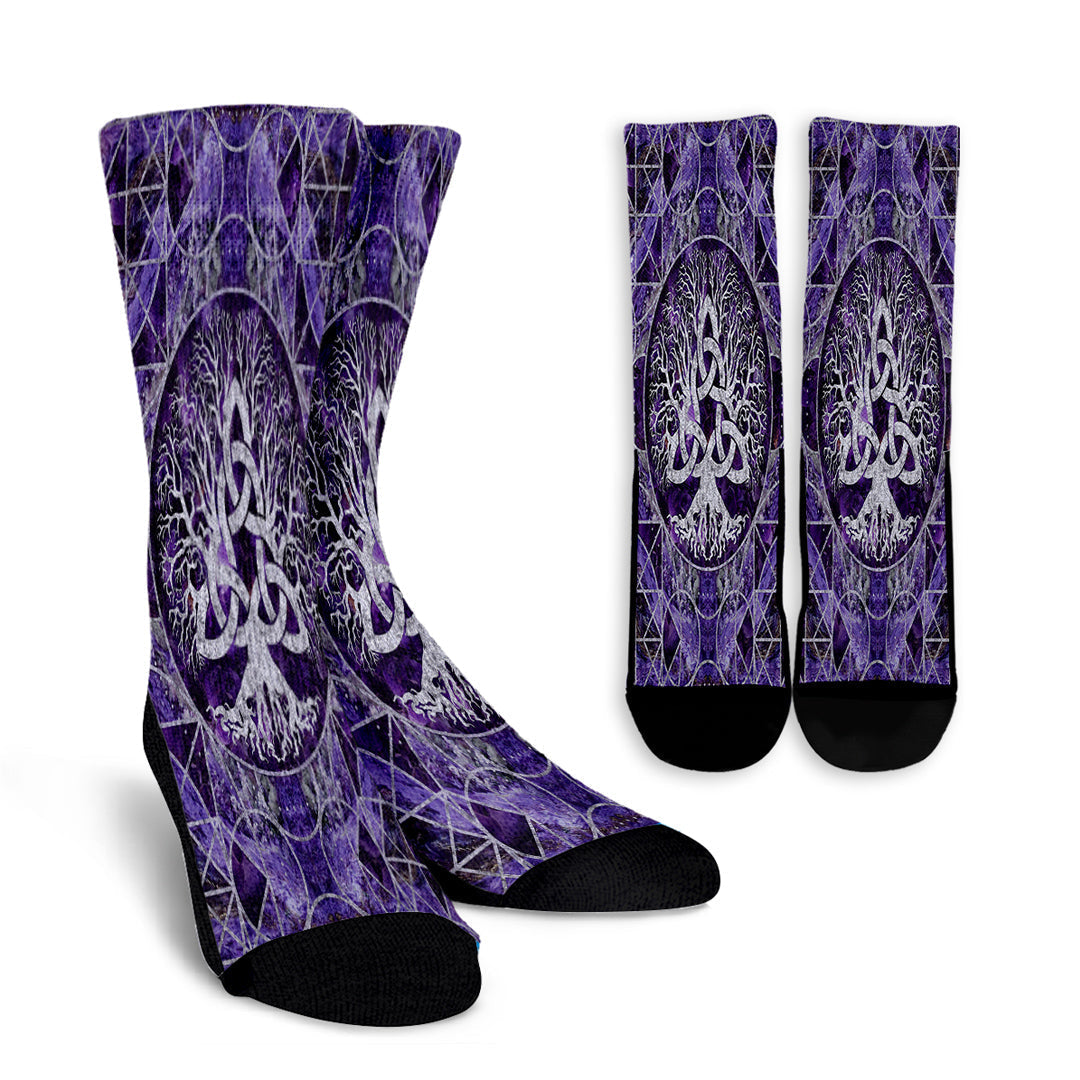 viking-crew-socks-tree-of-life-with-triquetra-amethyst-and-silver-crew-socks
