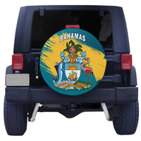 Bahamas Spare Tire Cover Blue Marlin With Bahamian Coat Of Arms - Wonder Print Shop