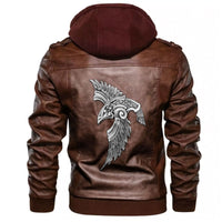 Viking Special Raven Tattoo Leather Jacket RLT12 - Wonder Print Shop