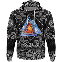 Viking Hoodie Special Valknut with Bandana Paisley Style RLT12 - Wonder Print Shop