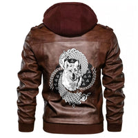 Viking Spiritual Symbol Of Legendary Wolf From Ancient Mythology Leather Jacket RLT12 - Wonder Print Shop