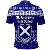 St. andrews High School Polo Shirt Christmas Simple Style LT8 - Wonder Print Shop