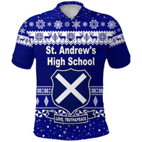 St. andrews High School Polo Shirt Christmas Simple Style LT8 - Wonder Print Shop