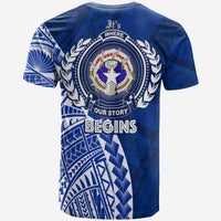 North Mariana Our Story Begins Geometrical Polynesian Pattern T Shirt - Wonder Print Shop