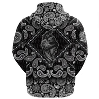 Viking Hoodie Stylized Crows Decorative Bird Line Art Rook with Bandana Paisley Style RLT12 - Wonder Print Shop