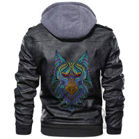 Viking Stylized Wolf In Ethnic Leather Jacket RLT12 - Wonder Print Shop