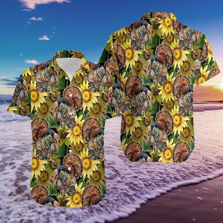 sunflower-turkeys-thanksgiving-hawaiian-shirt