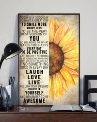 sunflower-today-is-a-good-day-vertical-poster