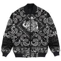 Viking Bomber Jacket Super Warrior with Bandana Paisley Style RLT12 - Wonder Print Shop