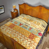 Hawaii Surf Retro Style Premium Quilt - Wonder Print Shop