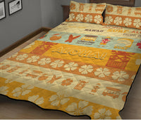Hawaii Surf Retro Style Quilt Bed Set - Wonder Print Shop