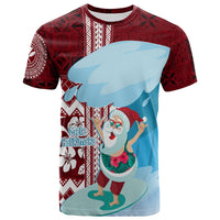 Hawaii Christmas Surfing Santa Claus Mele Kalikimaka T Shirt - Wonder Print Shop