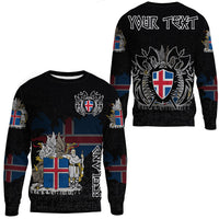 (Custom) Viking - Iceland Flag and Map Sweatshirts style Viking Geri and Freki RLT12 - Wonder Print Shop