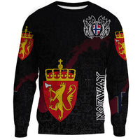 (Custom) Viking - Norway Flag and Map Sweatshirts style Viking Geri and Freki RLT12 - Wonder Print Shop