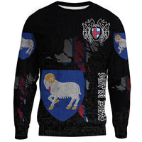 (Custom) Viking - Faroe Islands Flag and Map Sweatshirts style Viking Geri and Freki RLT12 - Wonder Print Shop