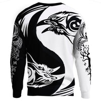 Viking Sweatshirt - Ying Yang Raven RLT12 - Wonder Print Shop