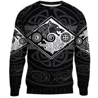 Vikings Sweatshirt The Wolves, Skoll and Hati RLT12 - Wonder Print Shop