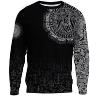 Viking Sweatshirt - Celtic Raven Tattoo RLT12 - Wonder Print Shop