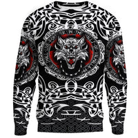 Viking Sweatshirt, Fenrir Wolf RLT12 - Wonder Print Shop