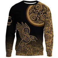 Viking Sweatshirt - Triskele Raven Celtic RLT12 - Wonder Print Shop