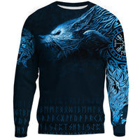 Viking Sweatshirt, Fenrir Wolf RLT12 - Wonder Print Shop