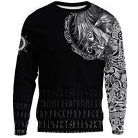 Viking Sweatshirt - Norse Raven Tattoo RLT12 - Wonder Print Shop