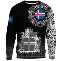 Viking Sweatshirt - Iceland Coat Of Arms RLT12 - Wonder Print Shop