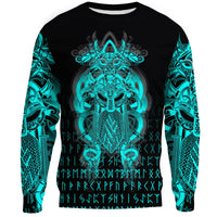 Viking Tyr Tattoo Cyan Sweatshirts RLT12 - Wonder Print Shop