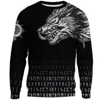 Viking Sweatshirts Fenrir Wolf Near Shoulder RLT12 - Wonder Print Shop
