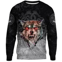 Viking Sweatshirt - Fenrir Norse Wolf RLT12 - Wonder Print Shop