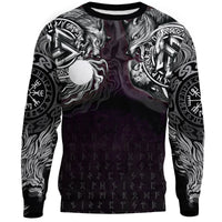 Viking Sweatshirt - Hati and Skoll Valknut RLT12 - Wonder Print Shop