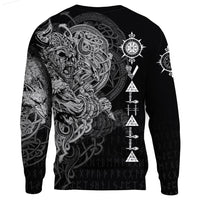 Viking Viking Warrior Valhalla Sweatshirts Style Vegvisir RLT12 - Wonder Print Shop