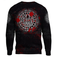 Viking Sweatshirt - Viking Bear Claws Blood Tattoo RLT12 - Wonder Print Shop