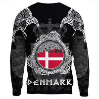 Viking Denmark Style Double Raven of Odin Sweatshirts RLT12 - Wonder Print Shop