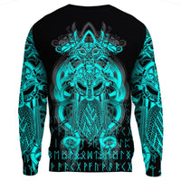 Viking Tyr Tattoo Cyan Sweatshirts RLT12 - Wonder Print Shop